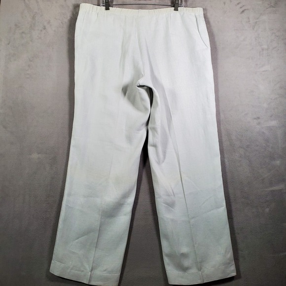 J. Jill Pants Womens L Pastel Blue Linen Pull On Minimal Classic Beach Casual - Picture 2 of 9